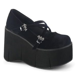 Demonia kera-10 black platform shoes Mary Janes